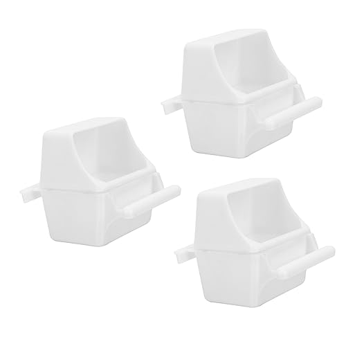 TOYANDONA 3Stücke Vogel Feeder Box Spritzwassergeschützte Futterspender für Papageien und Kleine zu Montieren Hygienisch für Budgies Nymphensittiche und Andere von TOYANDONA