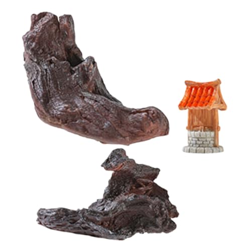 TOYANDONA 3stücke Holz Aquarium Landschaftsdekoration Fischtank Dekor Natur Baumstamm Terrarium Zubehör Süßwasser Versteck Ornament Handwerk Mikro Zweig Lebensraum Dekor von TOYANDONA