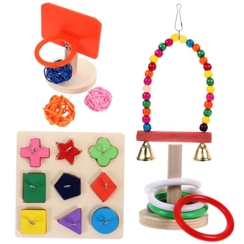 TOYANDONA 4 Sätze Papagei Trainingsspielzeug Set Holzspielzeug für Vögel Bunte Kauspielzeuge und Schaukeln Aktivität und Intelligenz Käfigen Zufällige Farbe Zufällige Farbe TOYANDONA 4 Sätze Papagei Trainingsspielzeug Set Holzspielzeug für Vögel Bunte Kauspielzeuge und Schaukeln Aktivität und Intelligenz Käfigen Zufällige Farbe Zufällige Farbe von TOYANDONA