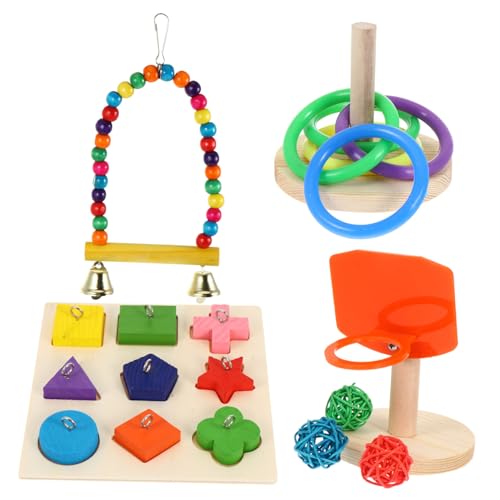 TOYANDONA 4 Sätze Papagei Trainingsspielzeug für Papageien Vogelschaukel knete knetspielzeug Vogel Trick Tischspielzeug Spielzeugset zum Vogeltraining hölzern Colorful TOYANDONA 4 Sätze Papagei Trainingsspielzeug für Papageien Vogelschaukel knete knetspielzeug Vogel Trick Tischspielzeug Spielzeugset zum Vogeltraining hölzern Colorful von TOYANDONA