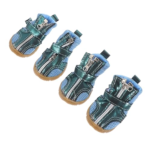 TOYANDONA 4 Stück Anti-schlupf-rindfleisch-sehnen-Sohle-hundeschuhe Hundestiefel Für Kleine Hunde Pfotenschuhe Für Welpen Verstellbare Schuhe Für Haustiere Welpenstiefel Blau Pu TOYANDONA 4 Stück Anti-schlupf-rindfleisch-sehnen-Sohle-hundeschuhe Hundestiefel Für Kleine Hunde Pfotenschuhe Für Welpen Verstellbare Schuhe Für Haustiere Welpenstiefel Blau Pu von TOYANDONA