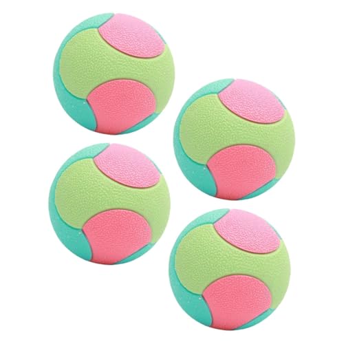 TOYANDONA 4stücke Gummiball Für Hunde Interaktives Hundespielzeug Ball Kauball Für Kleine Hunde Und Welpen Widerstandsfähiges Hundespielzeug Zum Knirschen Und Zähneputzen von TOYANDONA