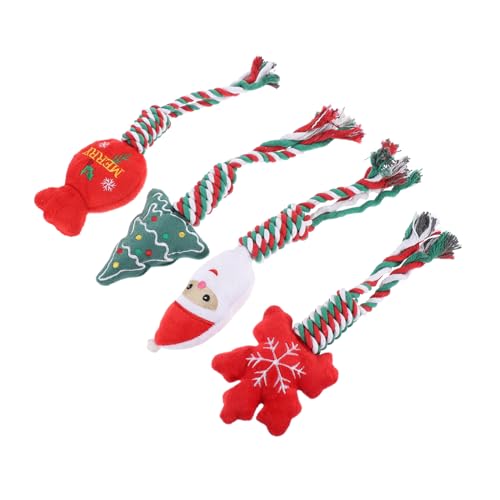 TOYANDONA 4 Stück Beißspielzeug für Hunde Weihnachten groß Hundekauspielzeug von Ausbildung kauen geformt Welpen kaut Kauspielzeug im Knotendesign kauspielzeug für Hunde PP Baumwolle TOYANDONA 4 Stück Beißspielzeug für Hunde Weihnachten groß Hundekauspielzeug von Ausbildung kauen geformt Welpen kaut Kauspielzeug im Knotendesign kauspielzeug für Hunde PP Baumwolle von TOYANDONA