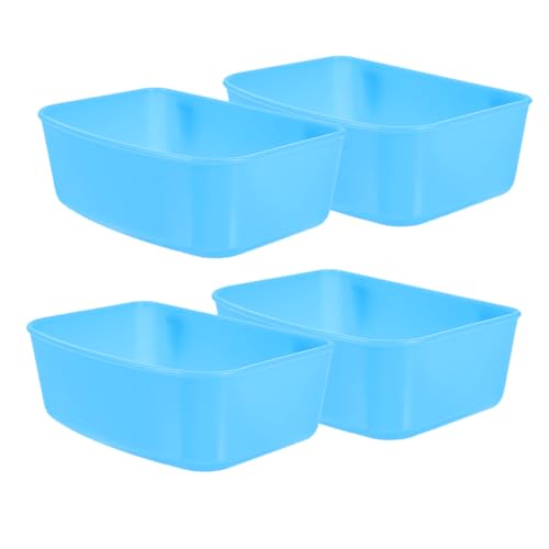 TOYANDONA 4 Stück Futterstelle Für Papageien Vogel Schalen Zubehör Für Sittichkäfige Wassernapf Für Hundebox Trinknapfhalter Für Haustiere Kleiner Vogelkäfig Vogel Wasserschale Sky-Blue Abs von TOYANDONA