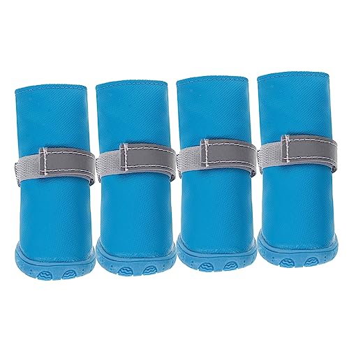 TOYANDONA 4 Stück Haustier-Hundeschuhe Hündchenschuhe Stiefel Hunde Walkingschuhe Haustierschuhe für Regen Kleine Hundefutter Hundeschuhe für kleine Hunde Hundefußabdeckungen Haut Blau TOYANDONA 4 Stück Haustier-Hundeschuhe Hündchenschuhe Stiefel Hunde Walkingschuhe Haustierschuhe für Regen Kleine Hundefutter Hundeschuhe für kleine Hunde Hundefußabdeckungen Haut Blau von TOYANDONA