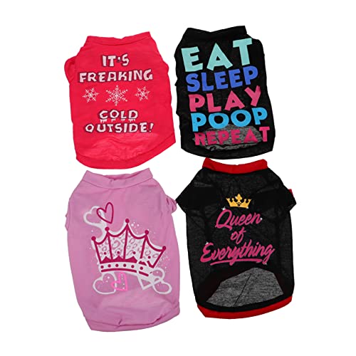 TOYANDONA 4 Stück Haustier-T-Shirt-Weste Hundekostüme Kleidung Hunde-Sweatshirt Welpe Atmungsaktive Haustier-Shirts klein Hunde-Outfits Hundehemden-Outfit Polyester Baumwolle TOYANDONA 4 Stück Haustier-T-Shirt-Weste Hundekostüme Kleidung Hunde-Sweatshirt Welpe Atmungsaktive Haustier-Shirts klein Hunde-Outfits Hundehemden-Outfit Polyester Baumwolle von TOYANDONA