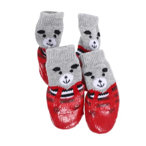 TOYANDONA 4 Stück Haustier wasserdichte Schuhe und Socken Zubehör Beschützer Hundestiefel Schutz Stiefeletten Hundesocke kompakte Baumwollsocken Socken für Hund Baumwolle rot TOYANDONA 4 Stück Haustier wasserdichte Schuhe und Socken Zubehör Beschützer Hundestiefel Schutz Stiefeletten Hundesocke kompakte Baumwollsocken Socken für Hund Baumwolle rot von TOYANDONA