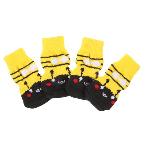 TOYANDONA 4 Stück Haustiersocken Wickelschutz Hundezubehör Hundesocken Weich Winter Große Hundepfoten Anti Abdeckung Griff Hunde Welpensocken Pfoten Hundebedarf Welpenbedarf Socken Für von TOYANDONA