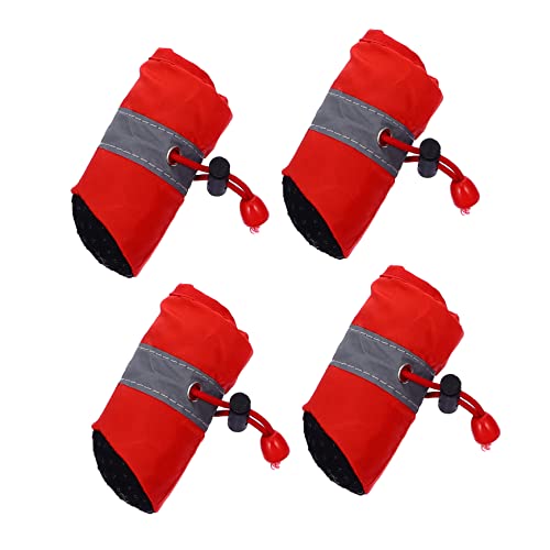 TOYANDONA 4 Stück Hundeschuhe Hundestiefel für den Winter Stiefel für Hunde groß Beschützer rutschfeste Hundesocken Schuhhund Zehe Schuhe für Hunde Weihnachtspfotenschutz rot TOYANDONA 4 Stück Hundeschuhe Hundestiefel für den Winter Stiefel für Hunde groß Beschützer rutschfeste Hundesocken Schuhhund Zehe Schuhe für Hunde Weihnachtspfotenschutz rot von TOYANDONA