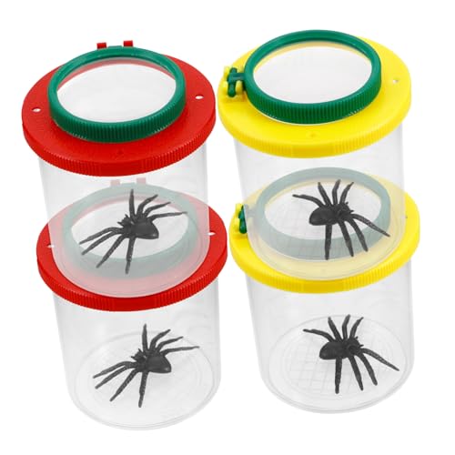TOYANDONA 4 Stück Insektenbeobachter -Lupe Tierpfleger Wissenschaftszuschauer Insektensammelkäfige Outdoor- für Cricket-Container Eidechsenfänger Plastik TOYANDONA 4 Stück Insektenbeobachter -Lupe Tierpfleger Wissenschaftszuschauer Insektensammelkäfige Outdoor- für Cricket-Container Eidechsenfänger Plastik von TOYANDONA