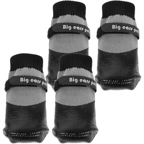 TOYANDONA 4 Stück Katzenpfotenschutzschuhe – Gestrickte Hundestiefel, Duschfußabdeckung, wasserdichte, weiche Basis für die Krallenpflege zu Hause, für das Baden von Haustieren, für das, das von TOYANDONA