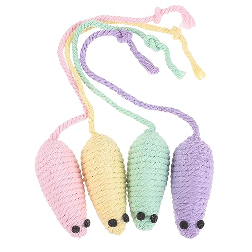 TOYANDONA 4stücke Katzen Spielzeug Mäuse Interaktive Plüschspielzeuge Für Kätzchen Lustige Weiche Mäuse Gesundheit Und Aktivität Von Hauskatzen von TOYANDONA