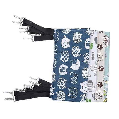 TOYANDONA 4 Stück Kleintierhängematte Hund Hamster Kaninchen Frettchen für Tierschutz haustierbett Kleintier Schlafsack kleines Haustier -Hangbett Haustier warmes Bett Baumwolle von TOYANDONA
