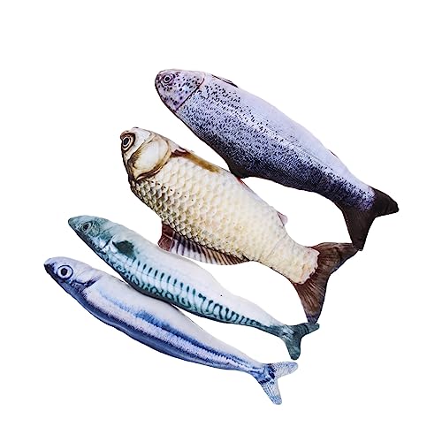 TOYANDONA 4 Stück Lustiges Katzenspielzeug Fisch Katzenminze Bälle Katzenpool Mit Anreicherungsspielzeug Katzenbeißspielzeug Katzenspielzeug Für Den Innenbereich Stapel Von von TOYANDONA
