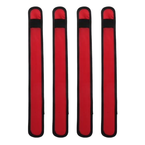 TOYANDONA 4 Stück Pferde-Leggings Mit Knöchelriemen Glühen Schützend Beine Led Schutz Umfang Gürtel Surcingle Beleuchtung Pferdebeinband Ausrüstung Bewachen Reiter Bands Kummet Stoff Rot von TOYANDONA
