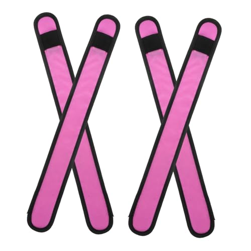 TOYANDONA 4 Stück Pferde-Leggings mit Knöchelriemen Nachtsicherheitsgurt Ausrüstung Umfang LED-Pferdebeinband LED Pferdeband Reitzeug LED Pferdehalsbänder Flash-Armband Kummet Stoff Rosa von TOYANDONA