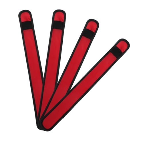 TOYANDONA 4 Stück Pferde-Leggings mit Knöchelriemen Umfang Ausrüstung bewachen Bands Surcingle LED Pferdebänder Reitband mit LED Reflexion Pferdeausstattung LED-Stiefel Kummet Stoff rot von TOYANDONA
