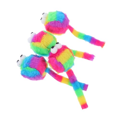 TOYANDONA 4 Stück Simulierte Plüschmaus Katzenspielzeug Katzen Falschspielzeug Kätzchen Trainingsspielzeug Mäusespielzeug Für Katzen Nachahmung Ausgestopfter Mäuse Mäusespielzeug von TOYANDONA