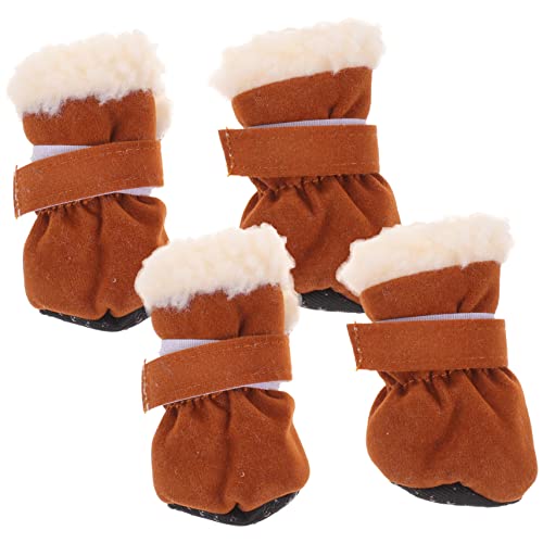 TOYANDONA 4 Stück Teiliges Hundeschuhe mit Rutsch Sohle Warme Weiche Winter Pfotenschützer für Kleine und Mittlere Hunde Strapazierfähige Schneeschuhe für Outdoor und Indoor Gebrauch TOYANDONA 4 Stück Teiliges Hundeschuhe mit Rutsch Sohle Warme Weiche Winter Pfotenschützer für Kleine und Mittlere Hunde Strapazierfähige Schneeschuhe für Outdoor und Indoor Gebrauch von TOYANDONA