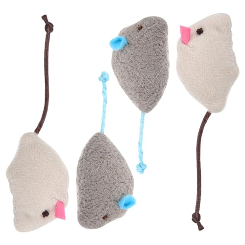 TOYANDONA 4 Stück Teiliges Interaktives Katzen Spielzeugset mit Mäuse Design für Indoor Katzen Niedliche und Strapazierfähige Katzenminze Spielzeuge Kratzen und Kauen Graublau und Rosé TOYANDONA 4 Stück Teiliges Interaktives Katzen Spielzeugset mit Mäuse Design für Indoor Katzen Niedliche und Strapazierfähige Katzenminze Spielzeuge Kratzen und Kauen Graublau und Rosé von TOYANDONA