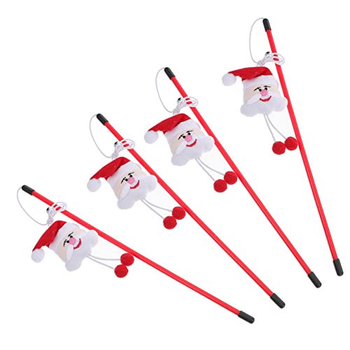 TOYANDONA 4 Stück Teiliges Katzenspielzeug Weihnachtsmann mit Glocke Interaktive Katzenangel Lustiger Spielstab für Katzen Fördert Aktivität und Bindung Zufällige Farben Zufällige Farbe TOYANDONA 4 Stück Teiliges Katzenspielzeug Weihnachtsmann mit Glocke Interaktive Katzenangel Lustiger Spielstab für Katzen Fördert Aktivität und Bindung Zufällige Farben Zufällige Farbe von TOYANDONA