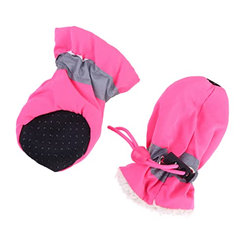 TOYANDONA 4 Stück Teiliges Set rutschfeste Hundeschuhe mit Elastischem Bund Weiche Regenstiefel für Welpen Atmungsaktive Pfotenschutzschuhe für Kleine Hunde Bequeme Outdoor Schutzüberschuhe von TOYANDONA