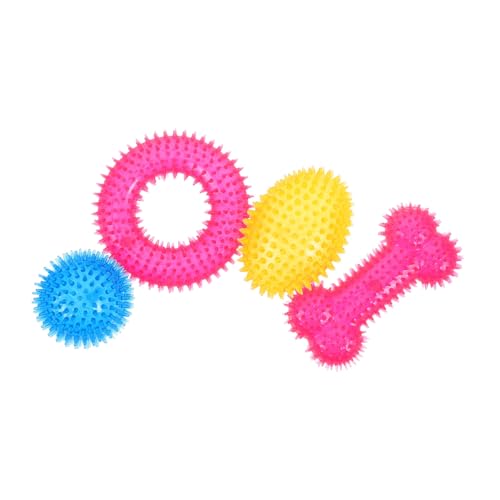 TOYANDONA 4 Stück Teiliges Spitze Hundespielzeuge aus Ungiftigem Material Robust und Elastisch für Kleine bis Große Hunde Kauen Apportieren Zahnpflege Interaktives Outdoor und Indoor TOYANDONA 4 Stück Teiliges Spitze Hundespielzeuge aus Ungiftigem Material Robust und Elastisch für Kleine bis Große Hunde Kauen Apportieren Zahnpflege Interaktives Outdoor und Indoor von TOYANDONA
