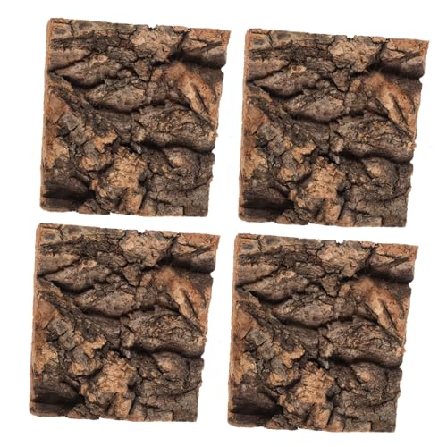 TOYANDONA 4 Stück Teiliges Terrarium Hintergrund aus Robustem Baumrinden Material mit Kletterplattform und Versteck für Reptilien Schildkröten Langlebige Dekoration für Aquarium und TOYANDONA 4 Stück Teiliges Terrarium Hintergrund aus Robustem Baumrinden Material mit Kletterplattform und Versteck für Reptilien Schildkröten Langlebige Dekoration für Aquarium und von TOYANDONA