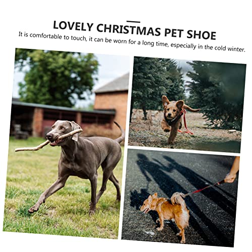 TOYANDONA 4 Stück Teiliges rutschfeste Winter Hundeschuhe mit Warmem Schutz Weiche Pfotenschutz für Kleine Hunde und Kältebeständig für Drinnen und Draußen Weihnachtsdesign TOYANDONA 4 Stück Teiliges rutschfeste Winter Hundeschuhe mit Warmem Schutz Weiche Pfotenschutz für Kleine Hunde und Kältebeständig für Drinnen und Draußen Weihnachtsdesign von TOYANDONA