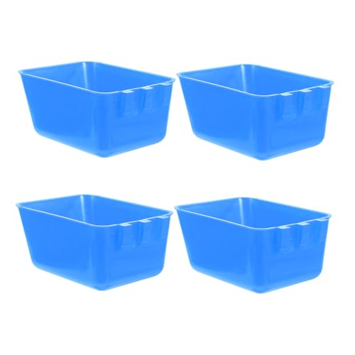 TOYANDONA 4 Stück Vogelkäfig -fütterungsschale Häschen-Feeder Wasserspender Für Hühner Kaninchen Wasserbecher Papageifutter Hähnchen-trinkbecher Meerschweinchen Wassernapf Sport Blue von TOYANDONA