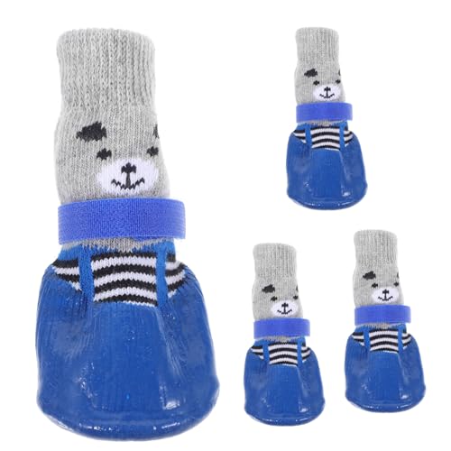 TOYANDONA 4 Stück Waschbare Haustiersocken Hundeschuhe Booties Wasser Und Katzenstiefel Fellpflege Hundesocken Atmungsaktive Haustiersocken Kompakte Haustiersocken Welpenzubehör von TOYANDONA