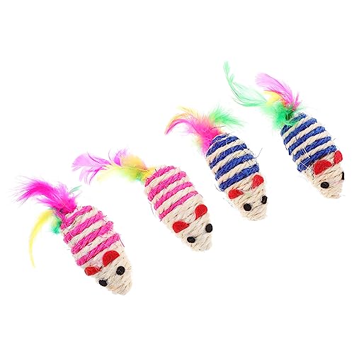 TOYANDONA 4 Stück Zwei-Farben-mausspielzeug Haustier Mäuse Katzenspielzeug Für Drinnen Plüsch Katzensachen Interaktives -katzenspielzeug Katze Wohnungskatzen Spielzeugmaus Sisal TOYANDONA 4 Stück Zwei-Farben-mausspielzeug Haustier Mäuse Katzenspielzeug Für Drinnen Plüsch Katzensachen Interaktives -katzenspielzeug Katze Wohnungskatzen Spielzeugmaus Sisal von TOYANDONA
