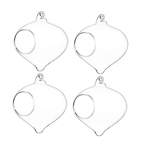 TOYANDONA 4 Stück ökologische Vase hängend drinnen Pflanzen für den einzug bürodeko Glasterrarium pflanzgefässe Hängevase Wohnkultur Glas mit hohem Borosilikatgehalt Transparent TOYANDONA 4 Stück ökologische Vase hängend drinnen Pflanzen für den einzug bürodeko Glasterrarium pflanzgefässe Hängevase Wohnkultur Glas mit hohem Borosilikatgehalt Transparent von TOYANDONA
