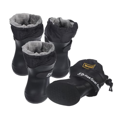 TOYANDONA 4 Stück wasserdichte Regenstiefel Für Haustiere Mittel Hund Schuhe Groß Haustier Stiefel Kieselgel von TOYANDONA