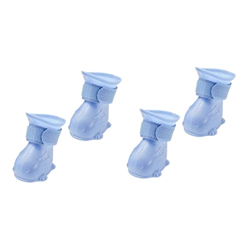 TOYANDONA 4 Stück wasserdichte Schuhe Haustier wasserdichte hundestiefel Traktion Greifer hundeschuhe Dog Shoes Pfote wasserdichte Regenschuhe Regenstiefel für Hunde Schritt Blue TOYANDONA 4 Stück wasserdichte Schuhe Haustier wasserdichte hundestiefel Traktion Greifer hundeschuhe Dog Shoes Pfote wasserdichte Regenschuhe Regenstiefel für Hunde Schritt Blue von TOYANDONA