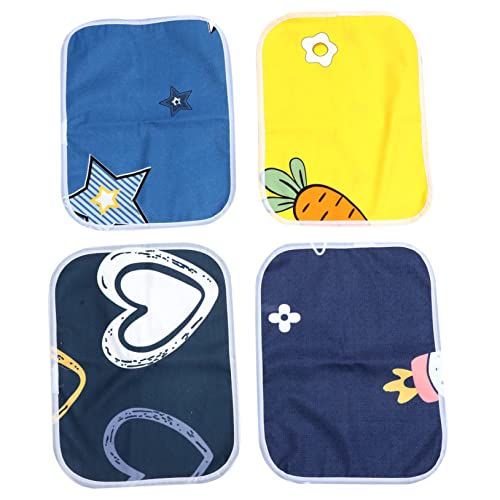 TOYANDONA 4 Stück wasserdichte Wickelunterlage Meerschweinchenfutter Hase pinkelkissen für kleine Tiere Wurf Kleine Haustiere Pee Pad Fleece -Bettwäsche -Käfig -Liner Ökologische Baumwolle von TOYANDONA