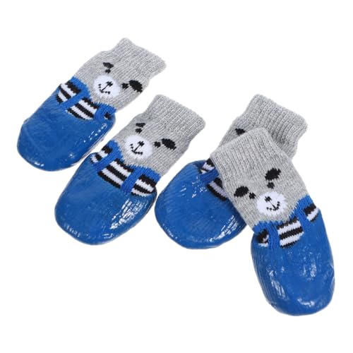 TOYANDONA 4 Stück wasserdichte rutschfeste Hundesocken für Kleine Atmungsaktive Pfotenschutz Schuhe mit Cartoon Design für Outdoor Aktivitäten Einfache TOYANDONA 4 Stück wasserdichte rutschfeste Hundesocken für Kleine Atmungsaktive Pfotenschutz Schuhe mit Cartoon Design für Outdoor Aktivitäten Einfache von TOYANDONA