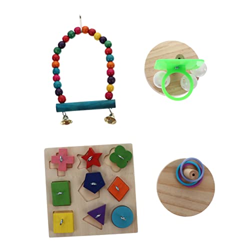 TOYANDONA 4-Teiliges Set Papageienspielzeug vierköpfiger Set Haustier Vogel Vogelspielzeug Papagei Vogelzubehör Barsch Vogeltrainingsspielzeug Vogel Trickspielzeug hölzern TOYANDONA 4-Teiliges Set Papageienspielzeug vierköpfiger Set Haustier Vogel Vogelspielzeug Papagei Vogelzubehör Barsch Vogeltrainingsspielzeug Vogel Trickspielzeug hölzern von TOYANDONA