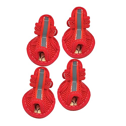 TOYANDONA 4Stücke Atmungsaktive Hundeschuhe rutschfeste Tierschuhe Für Draußen Bequem Für Heiße Oberflächen Für Kleine Und Mittlere Mit Zufälligem von TOYANDONA