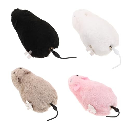 TOYANDONA 4Stücke Aufziehmaus für Katzen Plüsch Mäuse mit Uhrwerkmechanismus für Kätzchen und Fördert Aktivität und TOYANDONA 4Stücke Aufziehmaus für Katzen Plüsch Mäuse mit Uhrwerkmechanismus für Kätzchen und Fördert Aktivität und von TOYANDONA