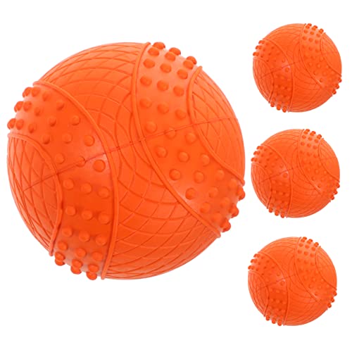 TOYANDONA 4Stücke Gummibälle Für Kauspielzeug Mit Quietscher Schwimmende Hundebälle Interaktive Spielzeuge Für Welpen Und Bissfeste Spielzeuge Zufälligen von TOYANDONA