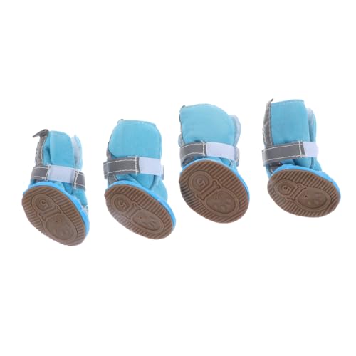 TOYANDONA 4Stücke Haustier Rutsch Schuhe Winter Hundeschuhe Für Kleine Und Mittelgroße Und rutschfest Zubehör Für Outdoor Aktivitäten Anzuziehen von TOYANDONA