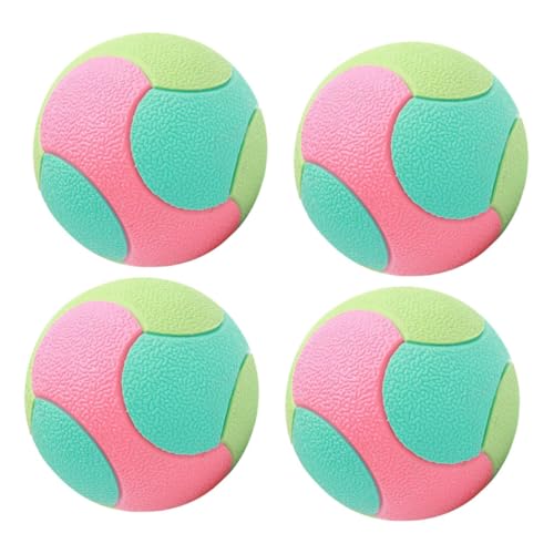 TOYANDONA 4Stücke Hundeball Kauspielzeuge Für Welpen Interaktives Trainingsspielzeug Spaß von TOYANDONA