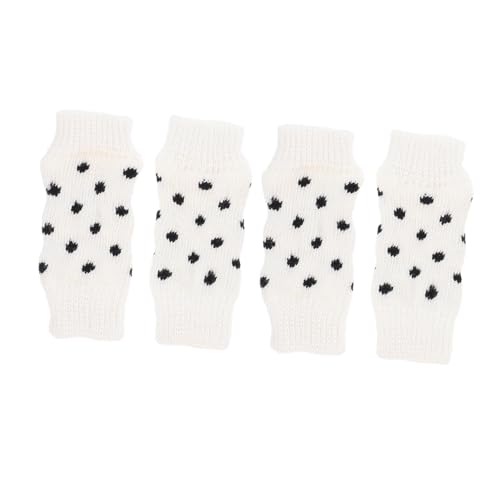 TOYANDONA 4Stücke Hundesocken für Welpen rutschfeste Beinstulpen aus Atmungsaktivem Material Drinnen und Draußen Schützt die Beine Verletzungen von TOYANDONA