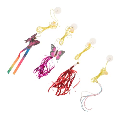 TOYANDONA 4stücke Interaktive Katzen Spielzeuge Mit Federn Ersatzribbons Für Hängende Katzenangel Von Spiel Und Für Katzen Und Kätzchen von TOYANDONA