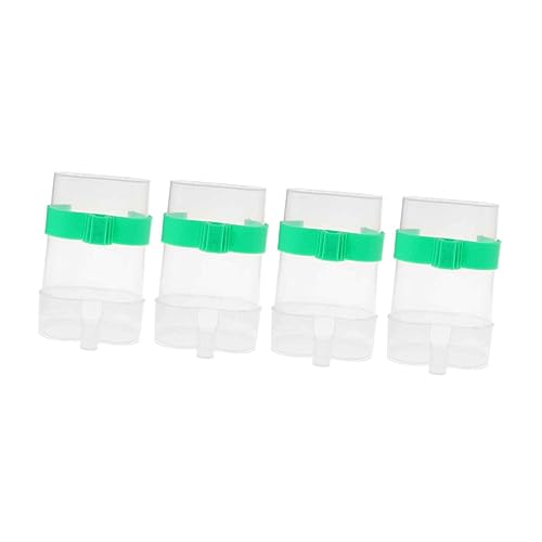 TOYANDONA 4Stücke Papagei Trinkflasche Kunststoff Wasserspender Für Kleine Zu Installieren Für Wellensittiche Und Andere Haustier Langlebig Und Abnehmbar von TOYANDONA