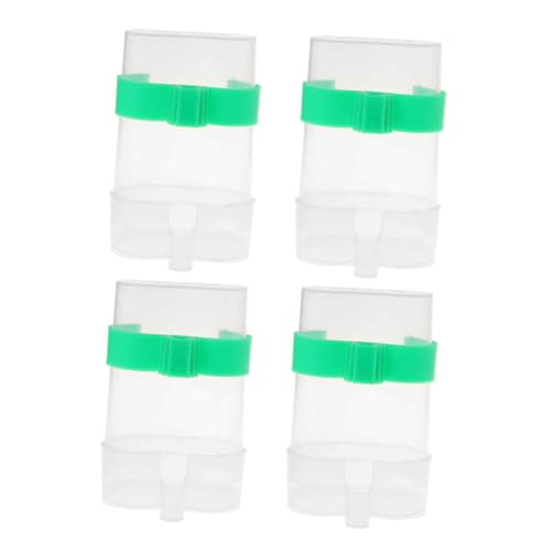 TOYANDONA 4Stücke Papagei Trinkflasche aus Hochwertigem Kunststoff Abnehmbar für Sittiche Kanarienvögel und Andere für Vogelkäfige kein Wasserverlust von TOYANDONA