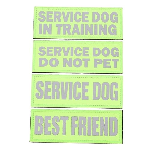 TOYANDONA 4Stücke Patches Verschleißfest Reflektierende Haustier Patches Atmungsaktives Design Zubehör für Service und Diensthunde und Friend Motive TOYANDONA 4Stücke Patches Verschleißfest Reflektierende Haustier Patches Atmungsaktives Design Zubehör für Service und Diensthunde und Friend Motive von TOYANDONA