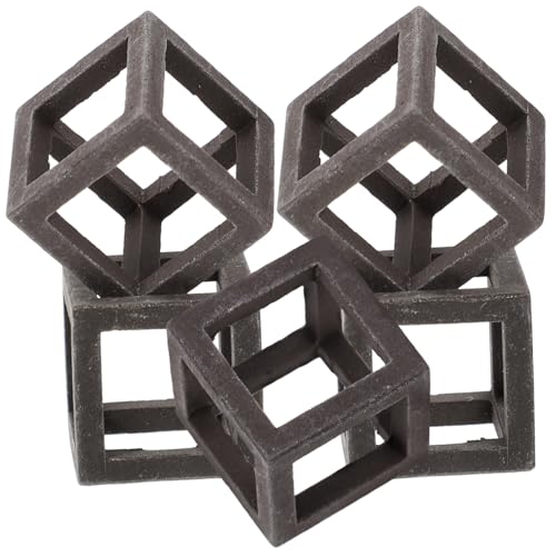 TOYANDONA 5 Stück Aquarium Deko Keramik Versteck Habitat für Garnelen Fische Quadratisches Design Natürliches Versteck Robustes Fischbecken Ornament für Shrimp und Zuchtbecken von TOYANDONA