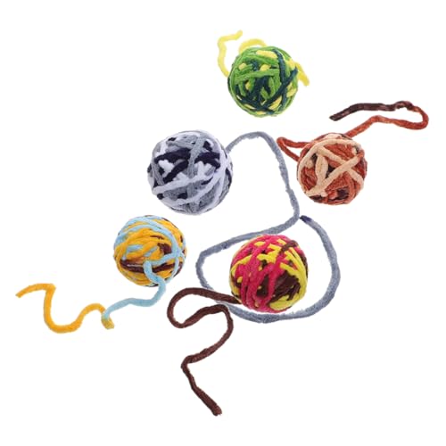 TOYANDONA 5 Stück Glockengarnkugel geformt Plüsch anregend Katzenbälle drinnen Ball Sortiert Kätzchenzubehör kleine Katzenkugeln Kätzchen Bälle TOYANDONA 5 Stück Glockengarnkugel geformt Plüsch anregend Katzenbälle drinnen Ball Sortiert Kätzchenzubehör kleine Katzenkugeln Kätzchen Bälle von TOYANDONA